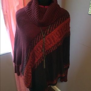 Boston Proper poncho sweater sz Large